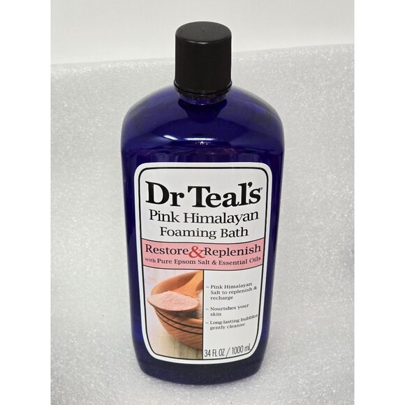 Dr Teal's Pink Himalayan Foaming Bath Restore & Replenish Pure Epsom Salt 34 Oz - Picture 1 of 2